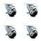 Service Caster 3.5 Inch Hard Rubber Wheel Swivel Top Plate Caster Set with Brake SCC-20S3514-HRS-TLB-TP3-4 - alternate 1